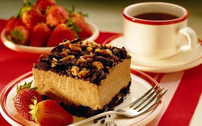 Receptidéer för laktosfria tårta kaffe jordgubbar