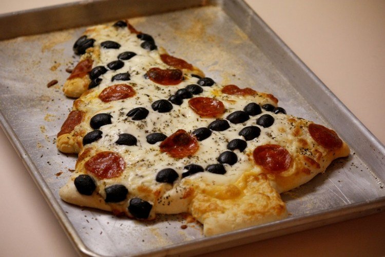 jul meny idé julgran pizza