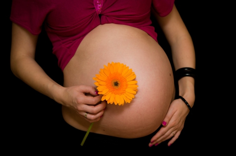 Under graviditeten lindrar calendula -salvan bristningar