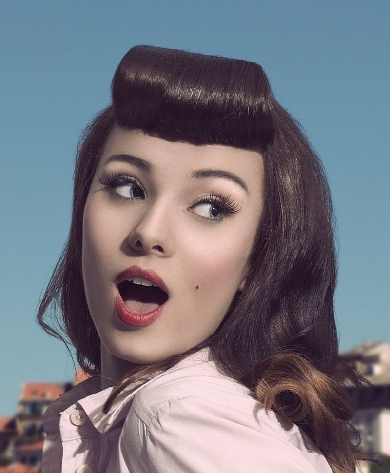 Rockabilly-frisyrer-kvinnor-retro-50-talet