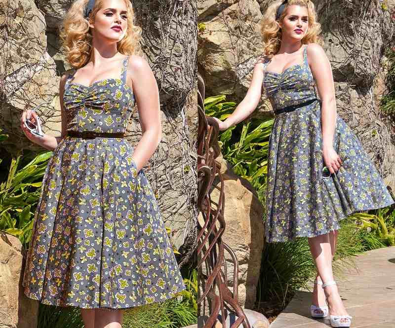Rockabilly klär sommar mode spagettiband
