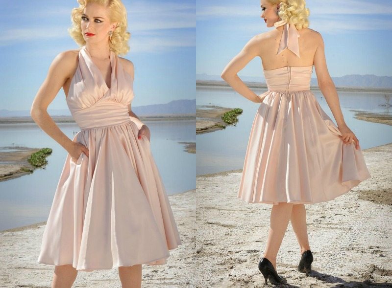 Rockabilly-klänningar-kvällskläder-elegant-axelbandslös