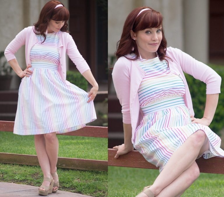 Rockabilly-klänningar-outfits-ränder-motiv-väst