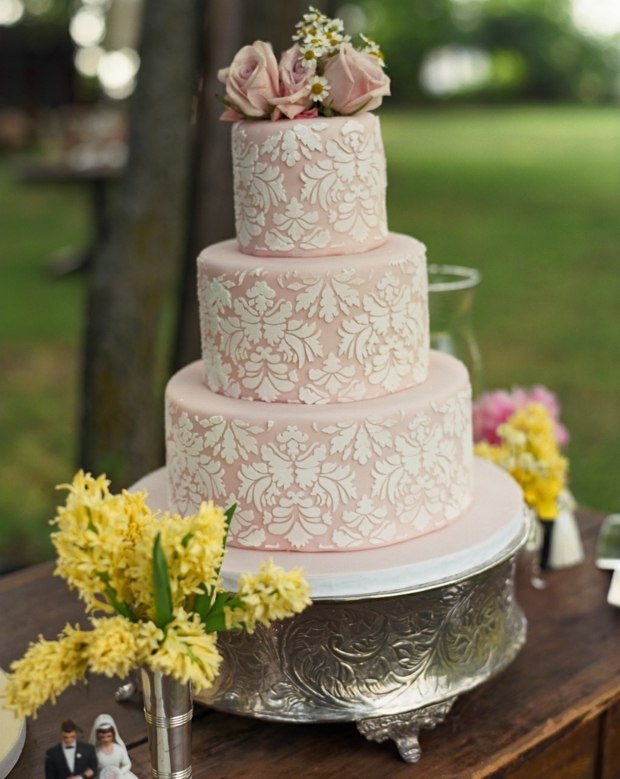 Sugar flower cake stand topper vintage bröllop