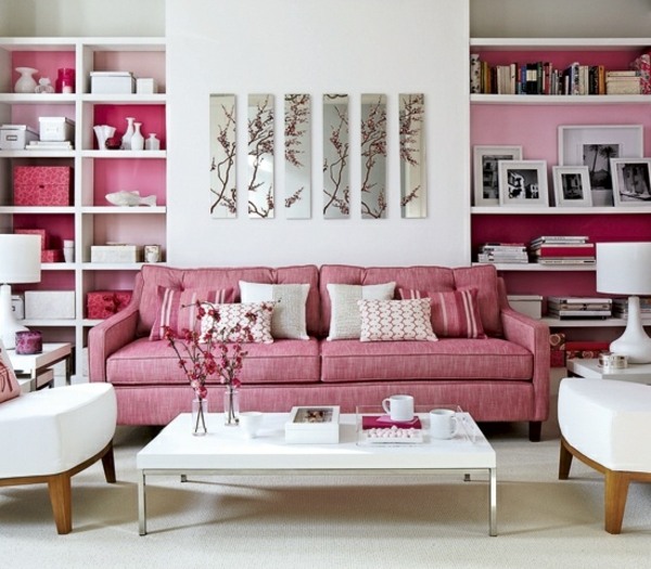 rosa vardagsrum