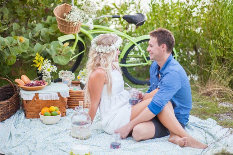 Romantisk picknickförslag Cykelpicknickfilt