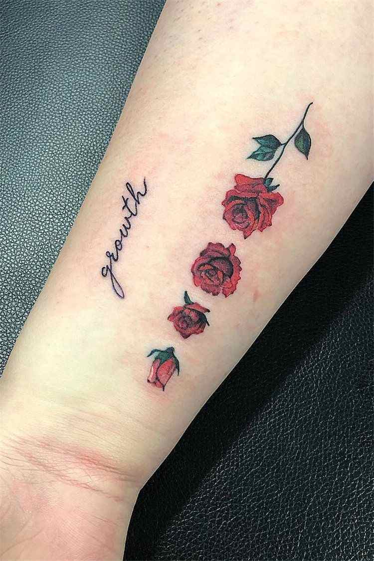 Rose tattoo arm woman small self care tattoo design tattoo sayings ideas