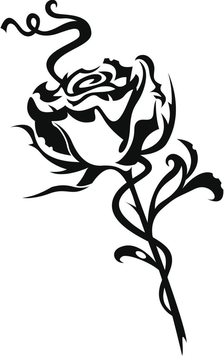 Rose tendril-tattoo-mall-abstract-tribal