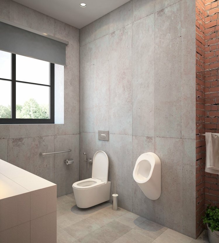 rost-optisk-betong-väggar-toalett-tegel-färg accent