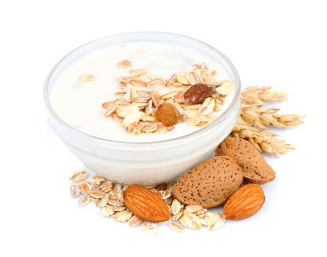 bygga upp tarmfloran med probiotika mat yoghurtnötter müsli