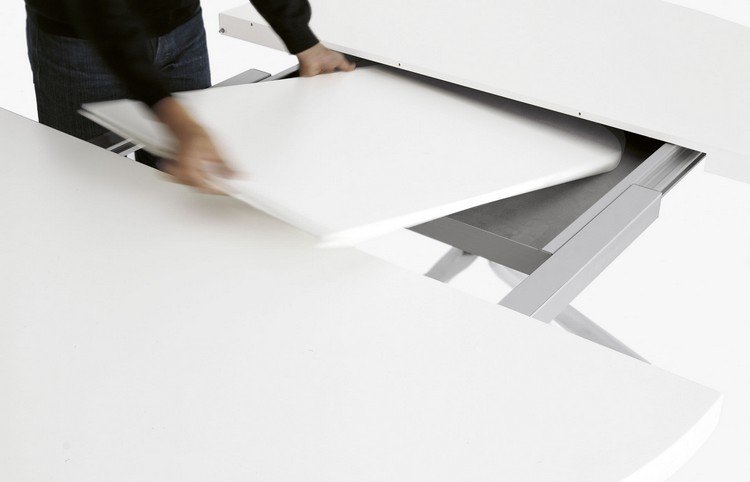 runda matbord-modern-utdragbar-vit-mdf-OOPS-Monica-Graffeo