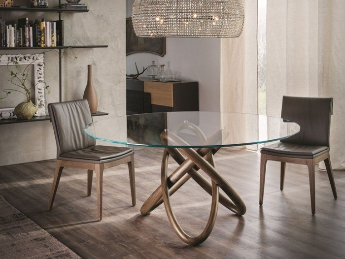 Designer-matbord-glasskiva-rund-CARIOCA-Cattelan-Italia-Andrea-Lucatello-Modell