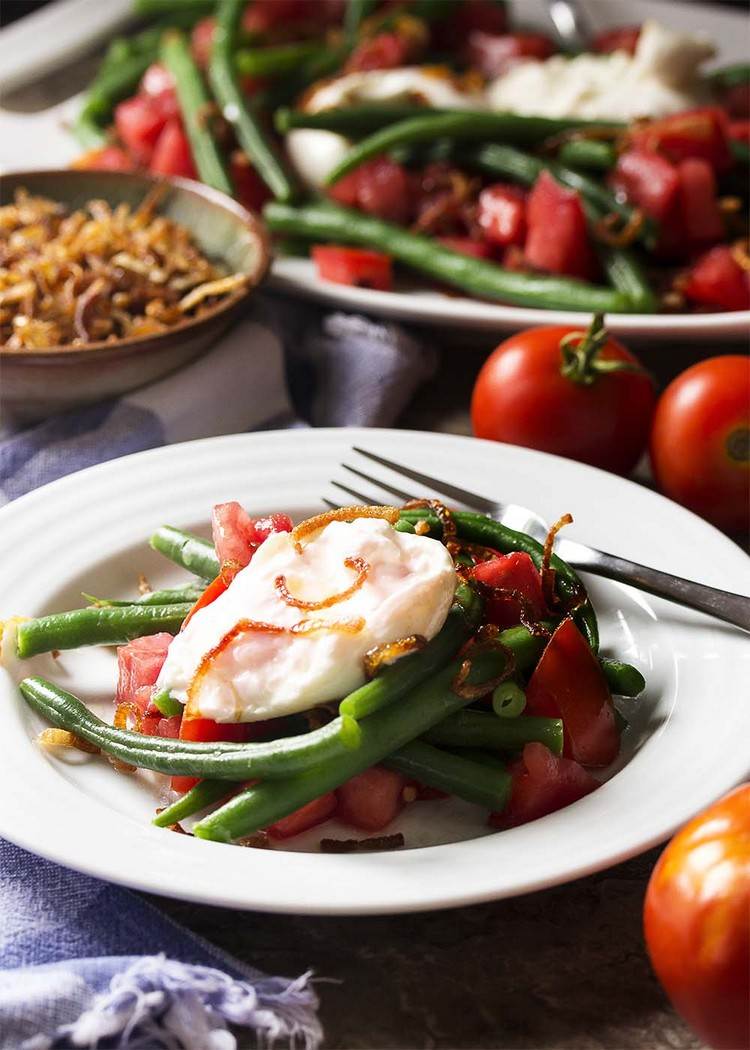 salladsrecept burrata gröna bönor utsökt