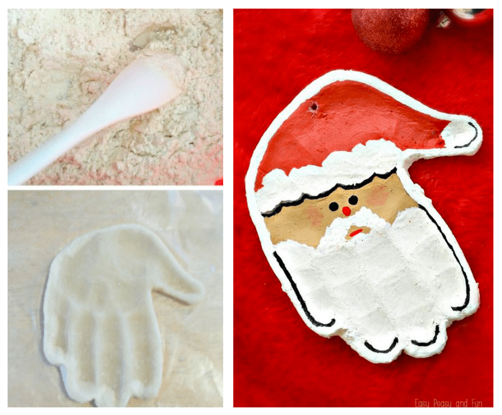 salt deg handavtryck julgransdekorationer jultomten