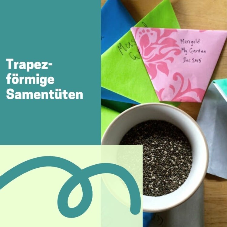 Tinker med utsädespåsar - trapetsformade fröpåsar med origami