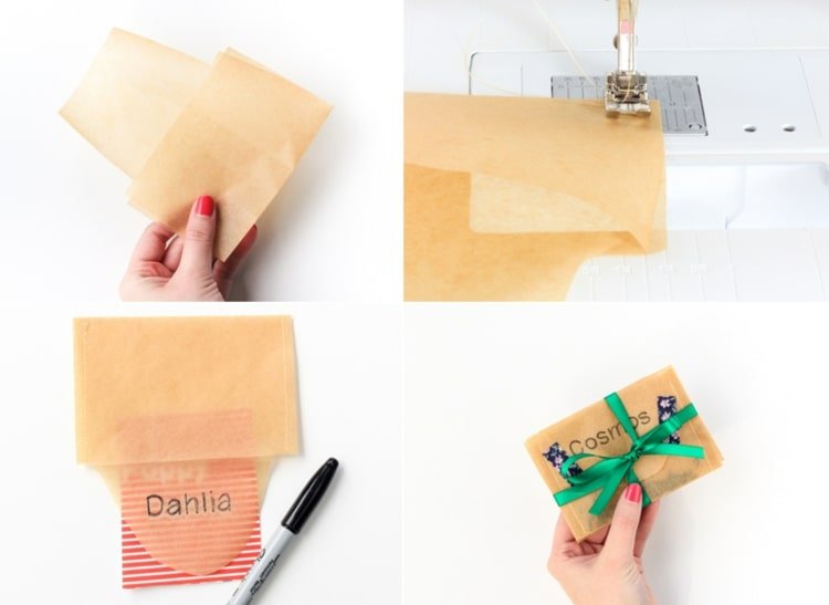 DIY med barn och för vuxna - sy ett papperskuvert med en symaskin