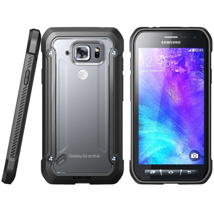 Samsung Galaxy S6 Active-mobil-svart-design-display-knappar-funktionella