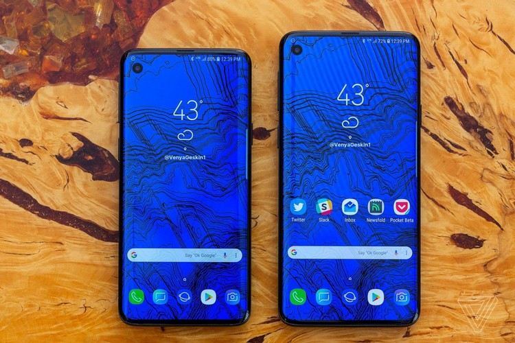perforerad frontkamera på de nya modellerna samsung s10