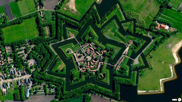 satellitbilder av världen nederländerna Bourtange Vlagtwedde