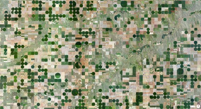 Edson Kansas USA cirklar jordbrukssatellit