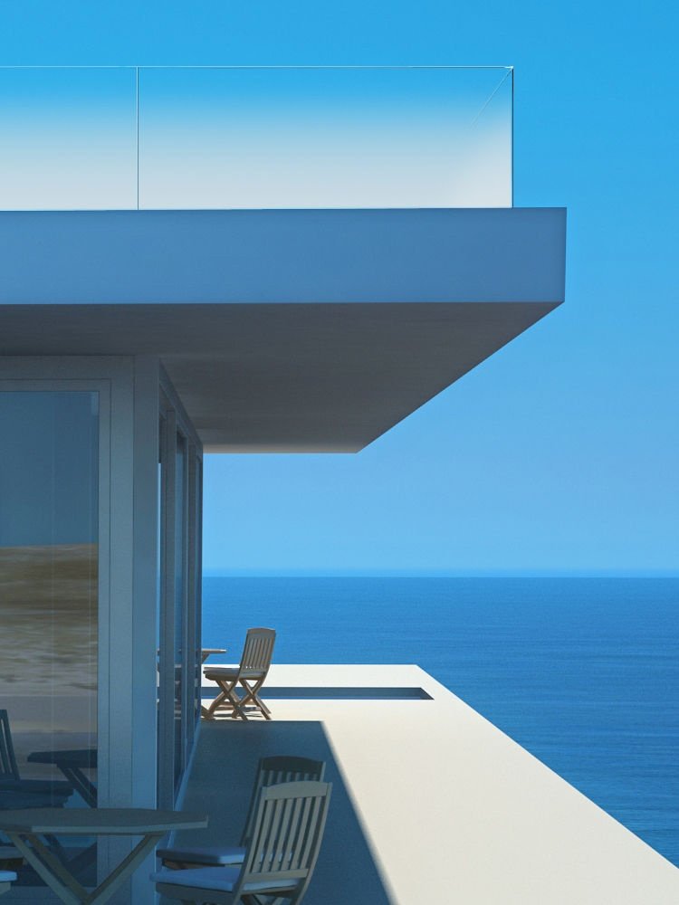 Satenglas-inuti-utsida-balkong-glasräcke-minimalistisk