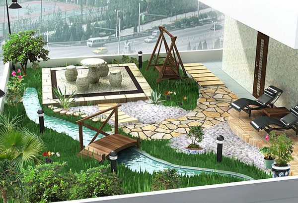 Design för liten trädgård