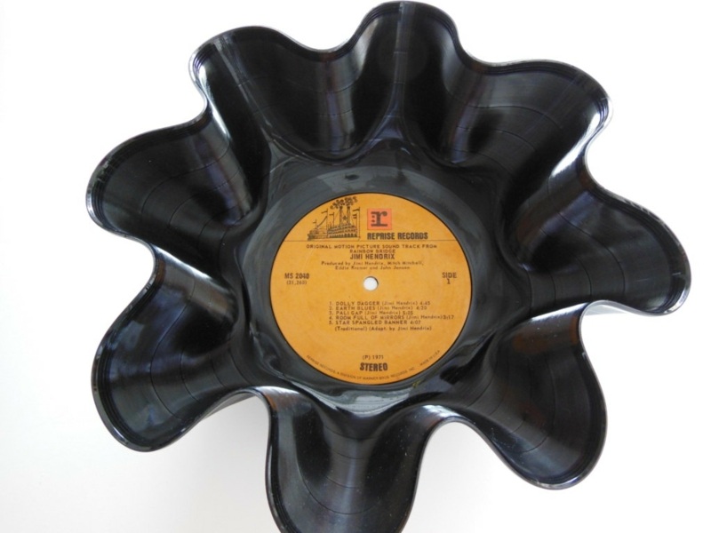 skål vinylskiva återvinna idé hus objekt porslin
