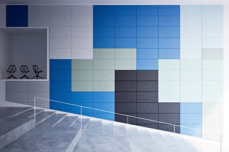 ljudabsorber-akustisk-vägg-moderna-paneler-rektangulär-svart-blå-kontrast