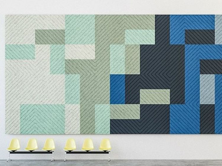 ljudabsorber-akustisk-vägg-moderna-paneler-blå-grön-vägg design