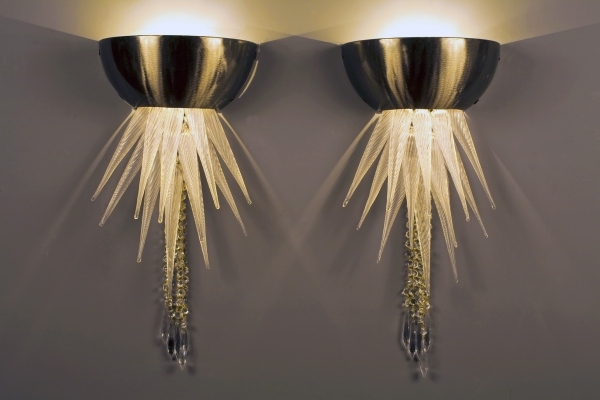 designerlampor av glas av domsky vägglampor