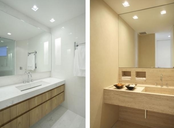 Uppsättning av badrum- rena vita beige taklampor