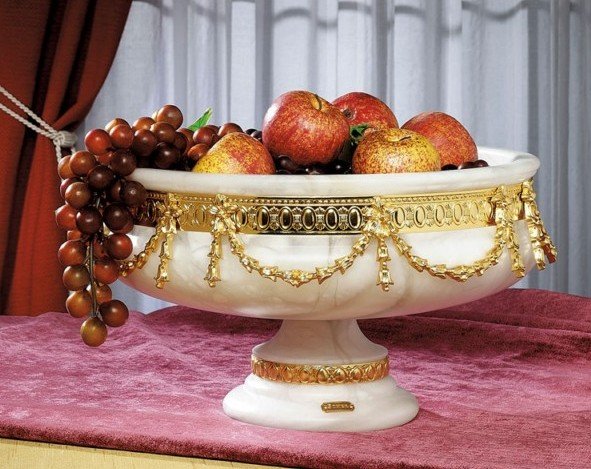 Fruktskål vardagsrumsdekoration kunglig stil