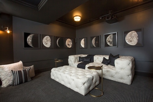 stoppad soffa vitt, elegant designerhus på landet med lyxig inredning