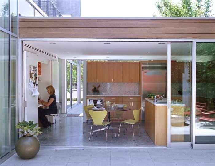 modern-levande-paviljong-öppen-plan-kök-matsal-skjutdörrar