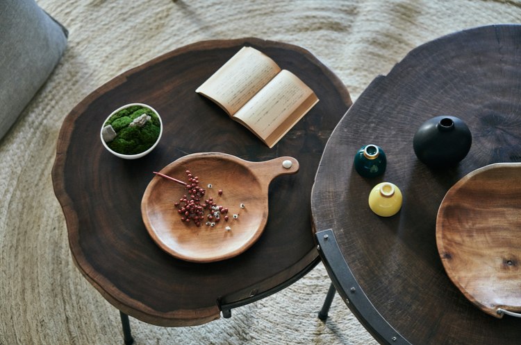 Soffbord dekoration träskål handgjord