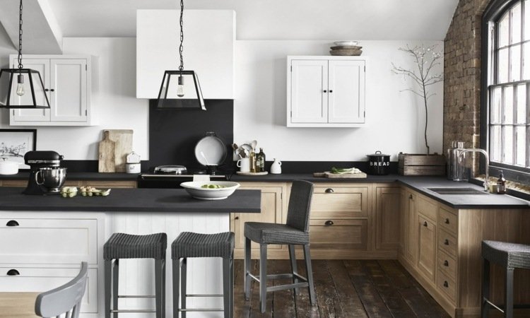 skiffer bänkskiva lantlig kök kök skandinaviska tips design