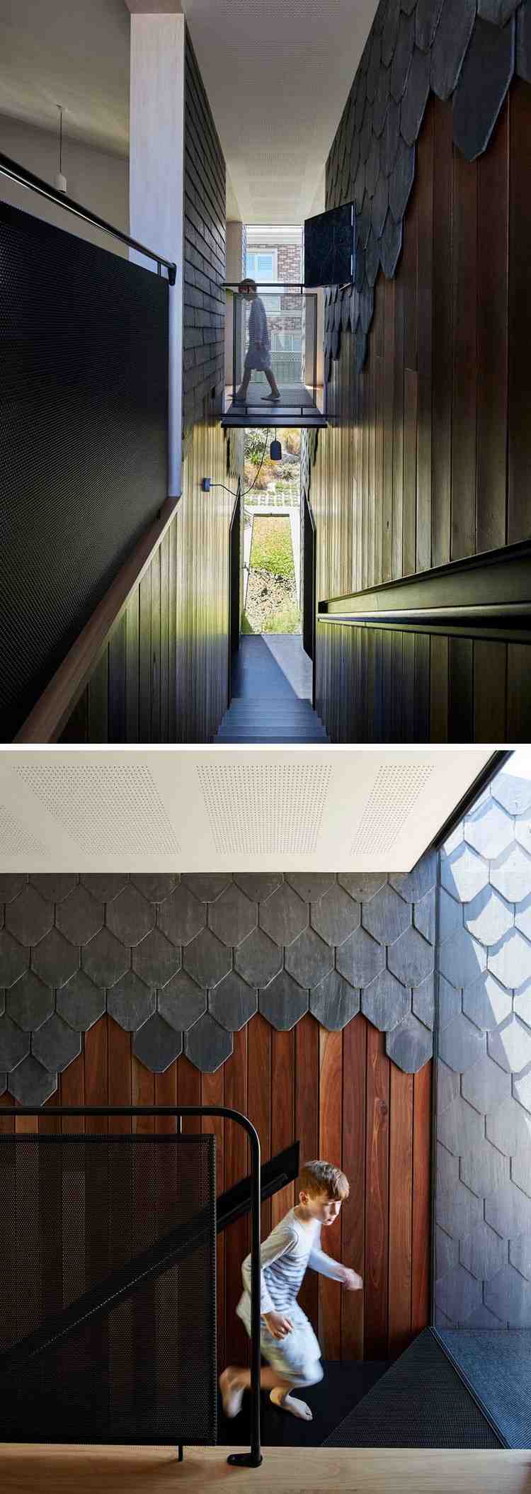 Skiffer-vägg-design-hall-trappa