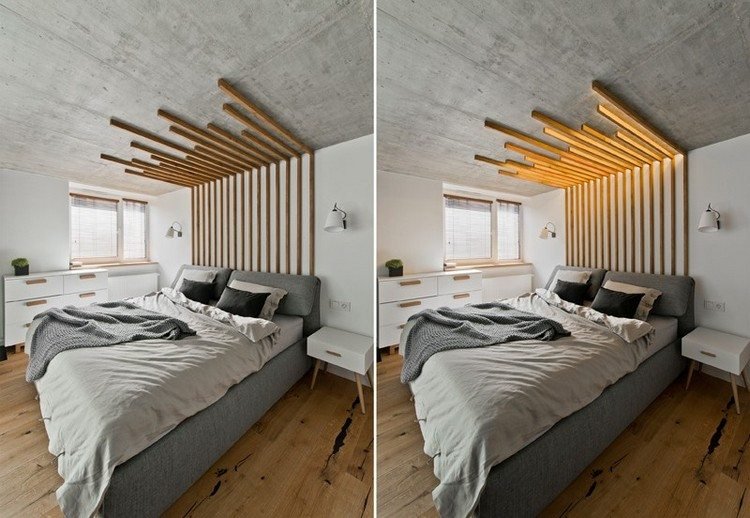 sovrum-design-trä-golv-dekoration-vägg-tak-belysning