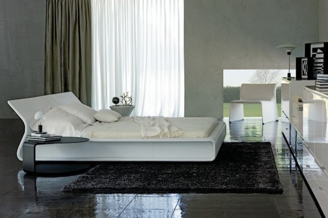 Sängbord Shaggy matta byrå minimalistisk