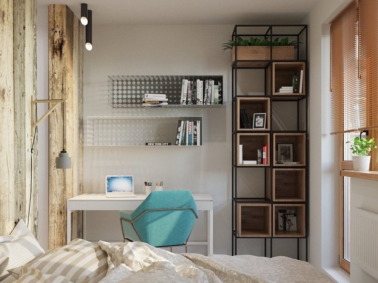 Inredningstips för hemmakontor litet sovrum med skrivbordsidéer moderna