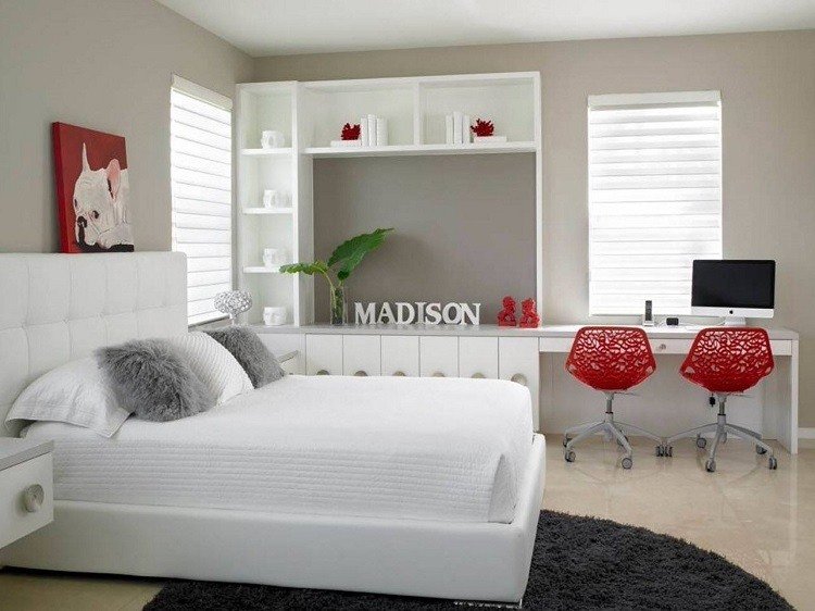 Sovrum med skrivbordsidéer Designtips för hemmakontor