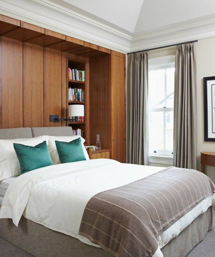 gardin-design-sovrum-grå-60-tal-stil-vägg-trä-panel