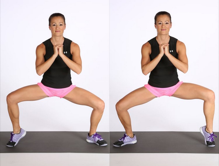 Sumo squat med plie -övning för smala ben och skinkor
