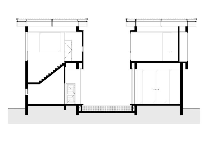 siri house bangkok thailand planlösning arkitektur trappor två byggnader