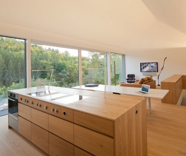 enkelt hus i köksö i minimalistisk stil