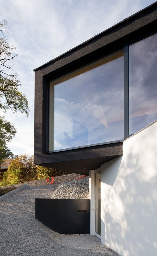enkelt hus i minimalistisk geometrisk stil