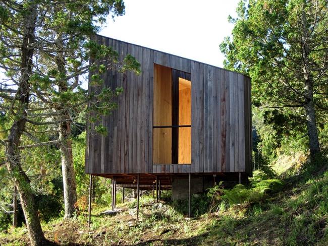 väggbeklädnad bastudesign i naturligt trä med sjöutsikt
