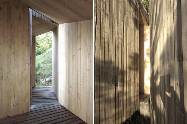ljus trä material designer trä bastu med sjöutsikt