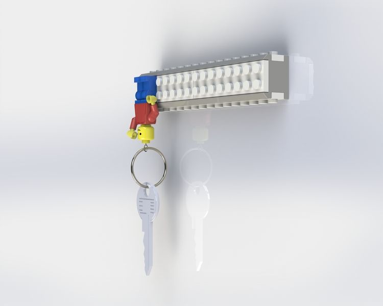 DIY nyckeltavla gör dig själv nyckelhållare nyckelställ nyckelring lego byggstenar