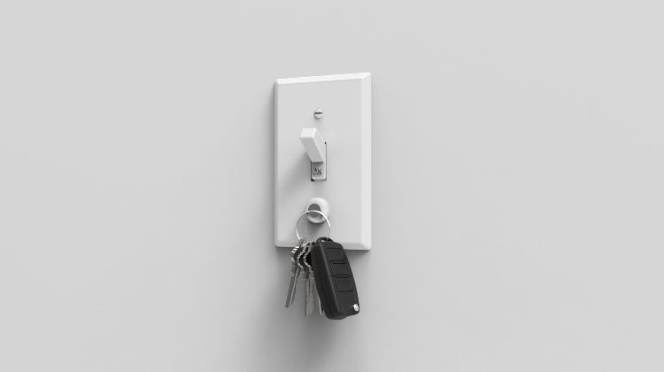 DIY nyckelbräda gör dig själv nyckelhållare nyckelställ ljusbrytare magnet behåll bilnyckel på väggaffären